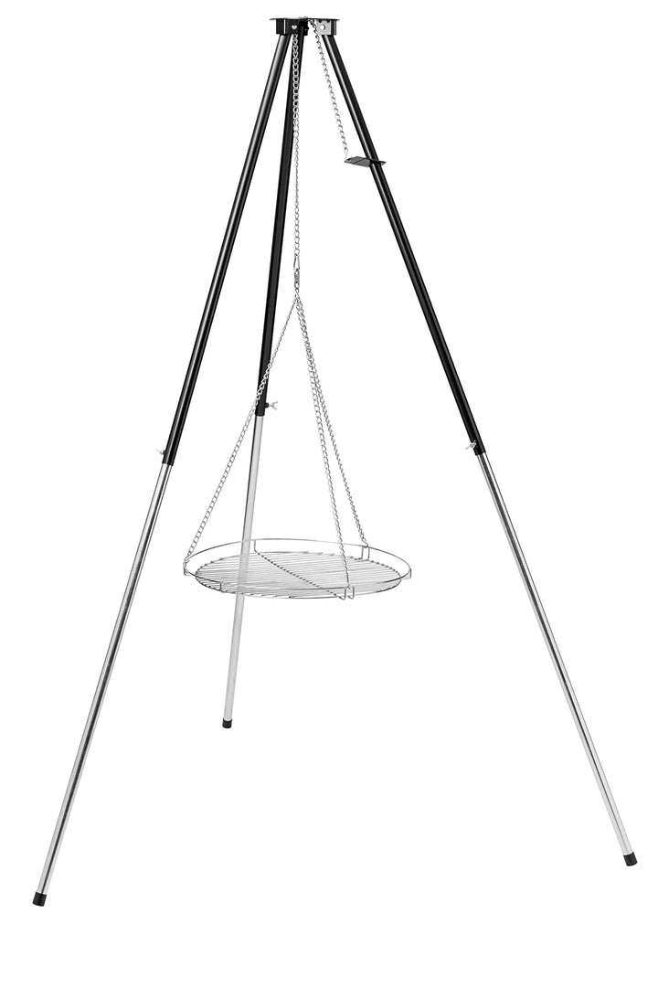 Dreibein Grillgestell T180 Grill für Schwenker - Schwenkgrill mit Chrom Rost 70 cm