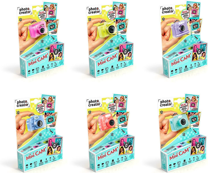 Photo Creator Mini Cam Digitalkamera, 1GB SD-Karte, wiederaufladbar, 6 Farben