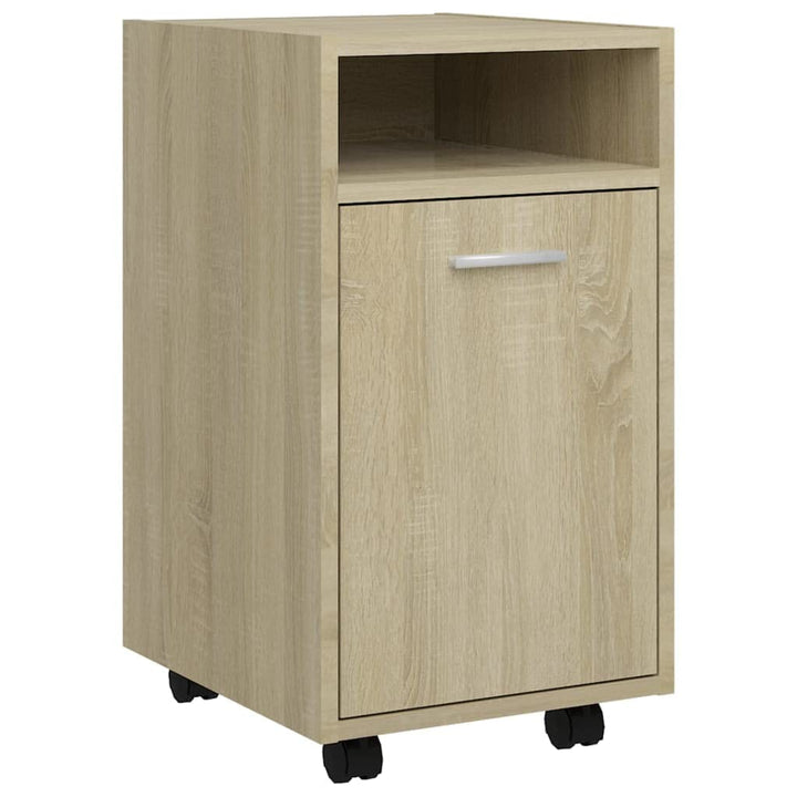 vidaXL Beistellschrank mit Rollen Rollcontainer Bürocontainer Büroschrank Standschrank Schreibtischc