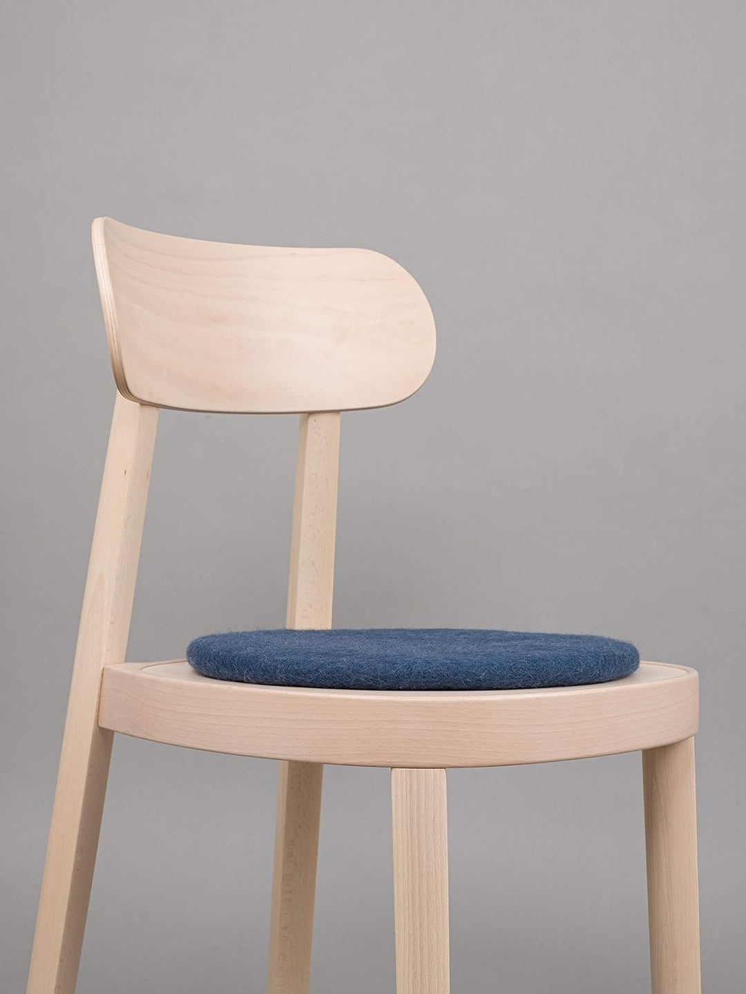 myfelt Flache Filz Sitzauflage, Filz Stuhlauflage - Alva - rund, Ø 36 cm, Dunkelblau, Dunkelblau