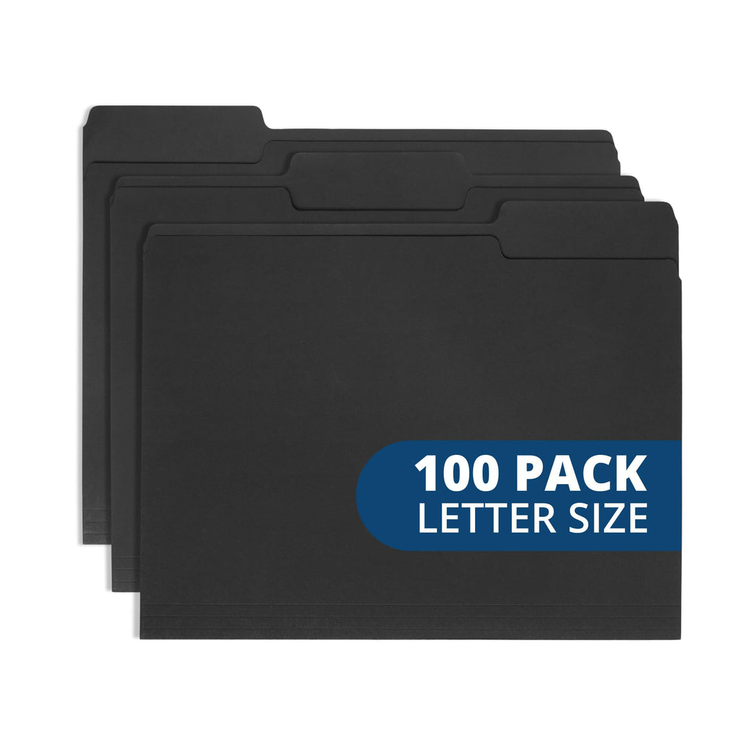 Blue Summit Supplies Schnellhefter in Briefgrösse, 100 Stück, mit 1/3-Schnitt-Tabs, strapazierfähige
