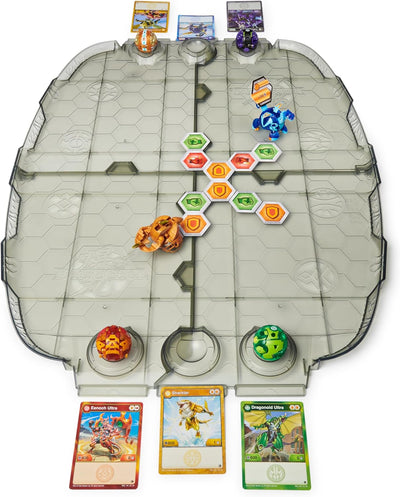 BAKUGAN 'Geogan Rising' Arena, Battle Matrix, zerlegbares Spielfeld mit exklusivem Aurelus Sharktar