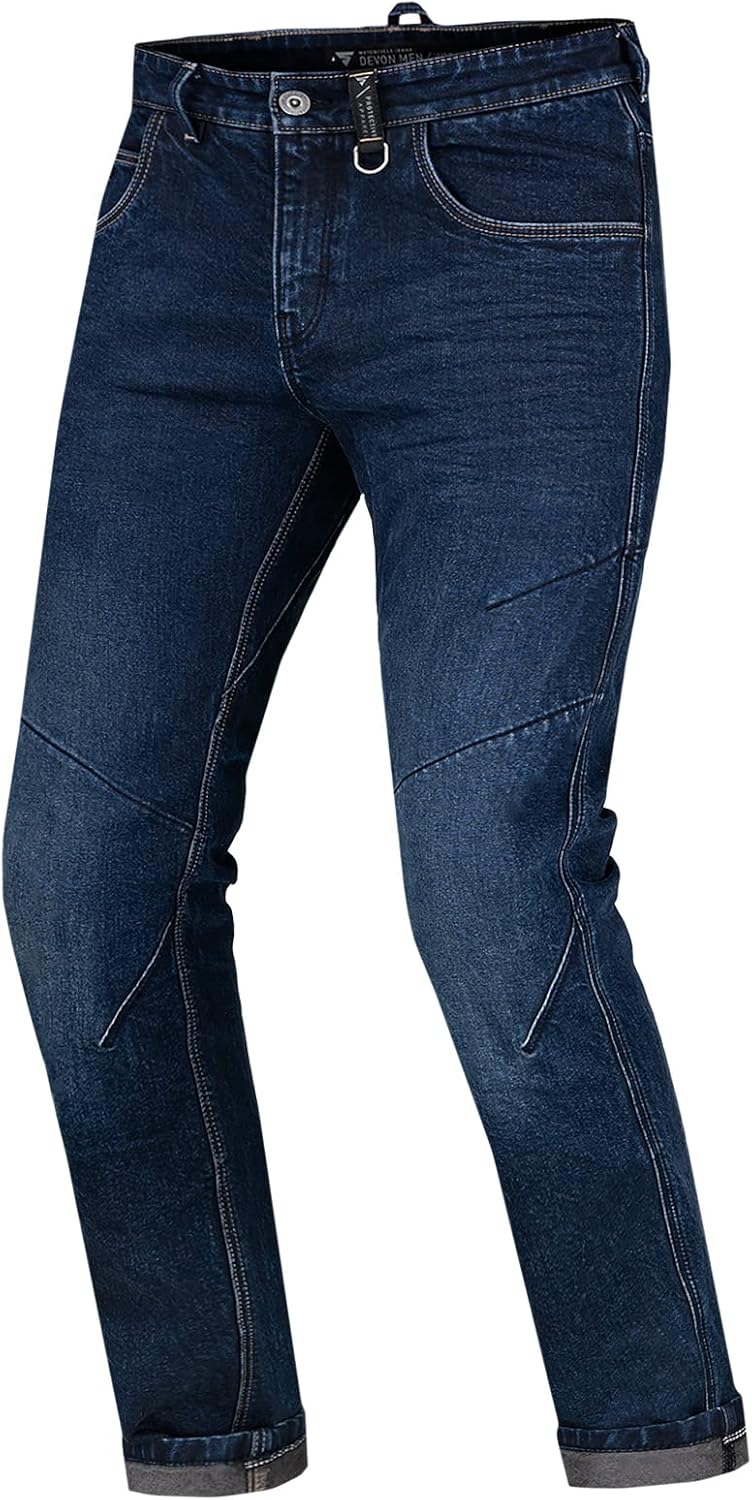 SHIMA DEVON Motorradjeans - Belüftete Elastische Slim Fit Biker Motorradhose mit FiberQL-Verstärkung