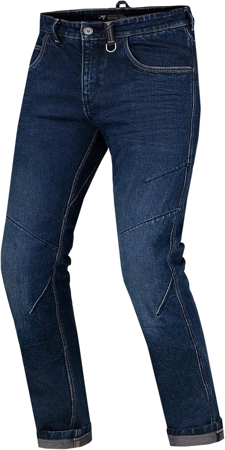 SHIMA DEVON Motorradjeans - Belüftete Elastische Slim Fit Biker Motorradhose mit FiberQL-Verstärkung