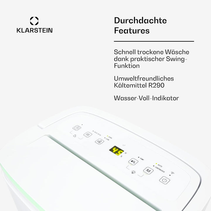 Klarstein DryFy Connect Luftentfeuchter Dehumidifier Kompressionsluftentfeuchter, WiFi-Schnittstelle