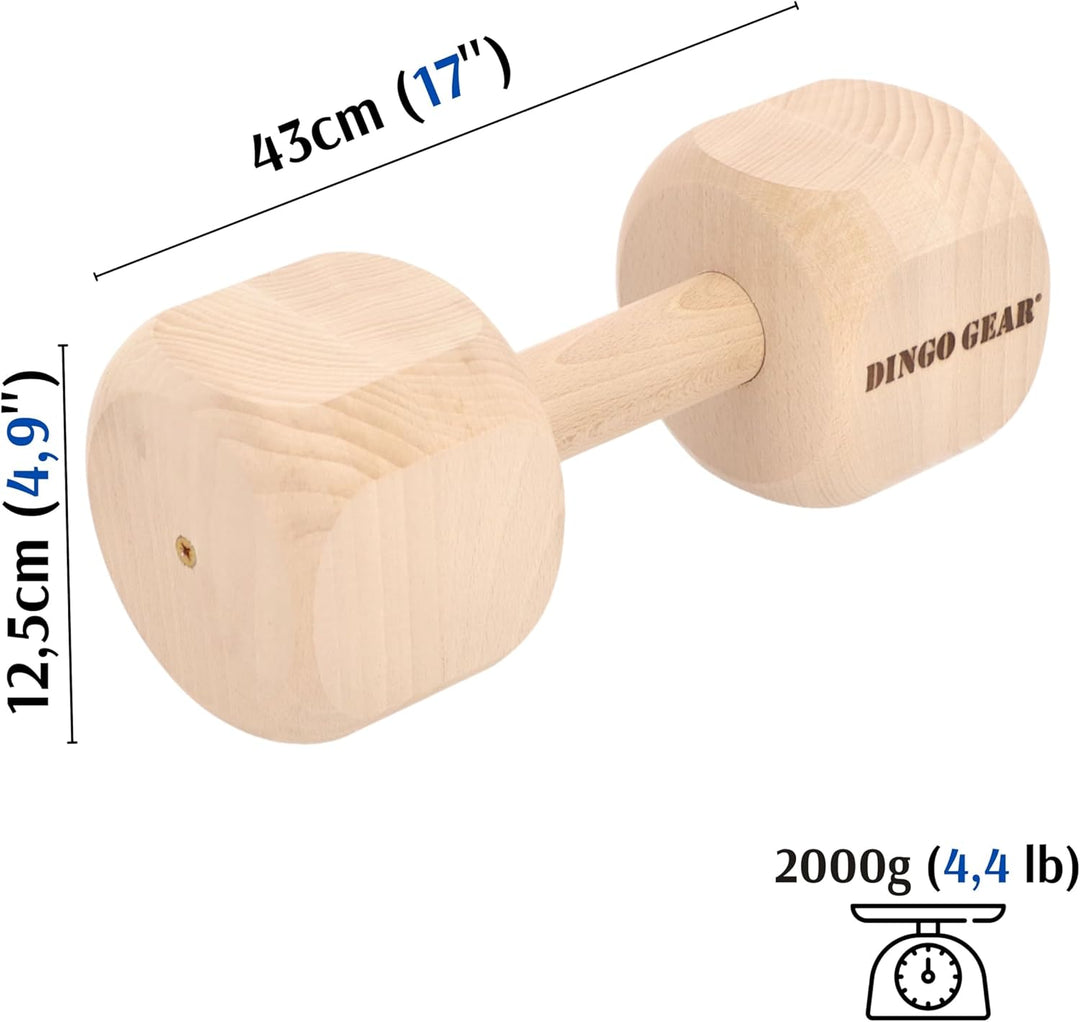 Dingo Gear Apportierholz für IPO geklebtes Gewicht 2000 Gramm Der Steg aus Buchenholz Spiel Prüfunge