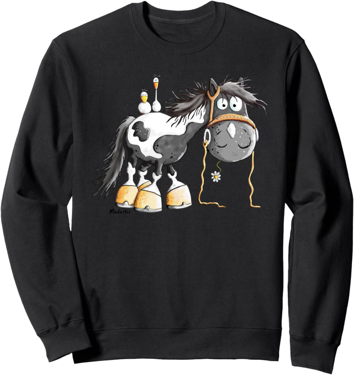 Süsser Schecke I Pferd Pony I Pferde Fan Fun Sweatshirt