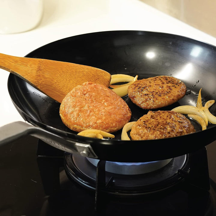 SAVEUR SELECTS Nitri-Black Wok aus Karbonstahl, natürlich antihaftbeschichtet, 35 cm, für Induktions