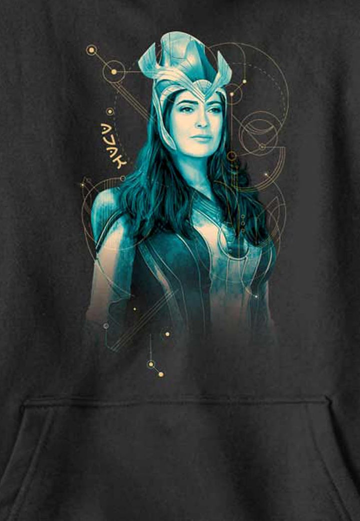 Marvel Jungen Die Ewigen Ajak Teal Hoodie, Schwarz, S