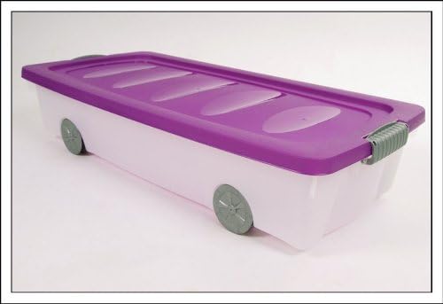Spetebo Unterbettkommode mit Rollen 40 Liter - Aufbewahrungsbox ca. 80 cm x 40 cm x 17 cm - Unterbet