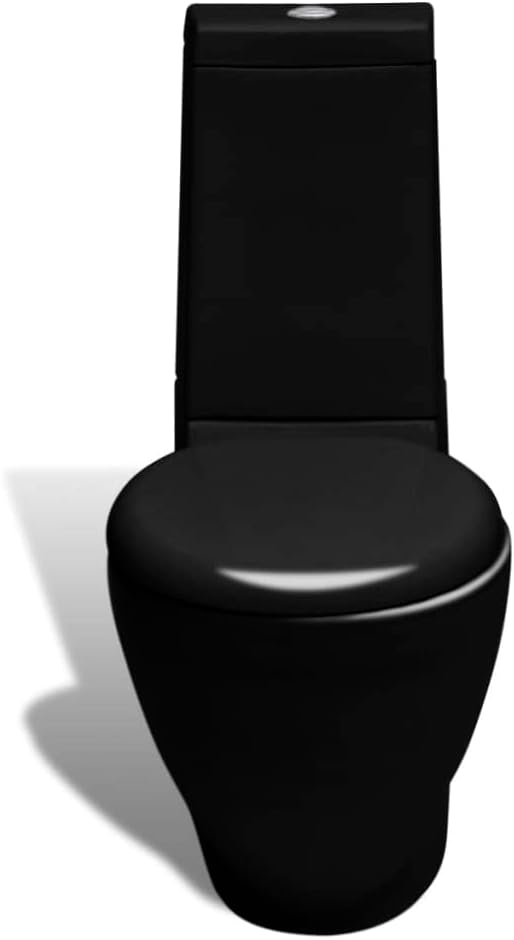 Willood Stand-WC & Bidet Set Schwarz Keramik Bodenstehend Softclose Sitz