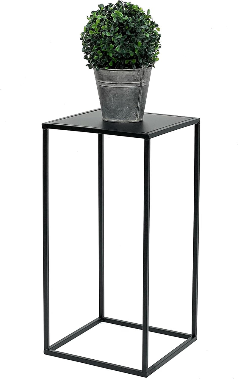 DanDiBo Blumenhocker Metall Schwarz Eckig 60-50 cm Blumenständer Beistelltisch 96312 Blumensäule Mod