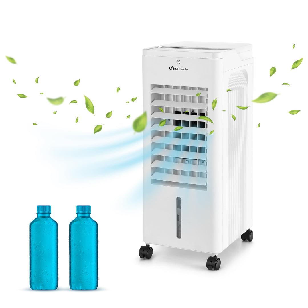Ufesa CLN Verdunstungskühler, 65W, Kühlfunktion, Ionisiert und Ventilator, 3 Geschwindigkeiten, 3 Mo