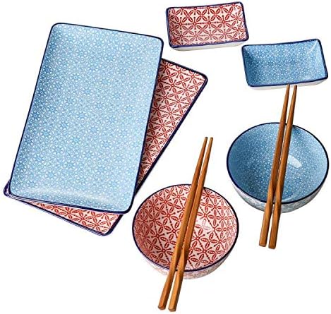 Geschirr sushi Set, vancasso MACARON japanische Ess Service aus Porzellan, 8-teilig Geschirr-Set für