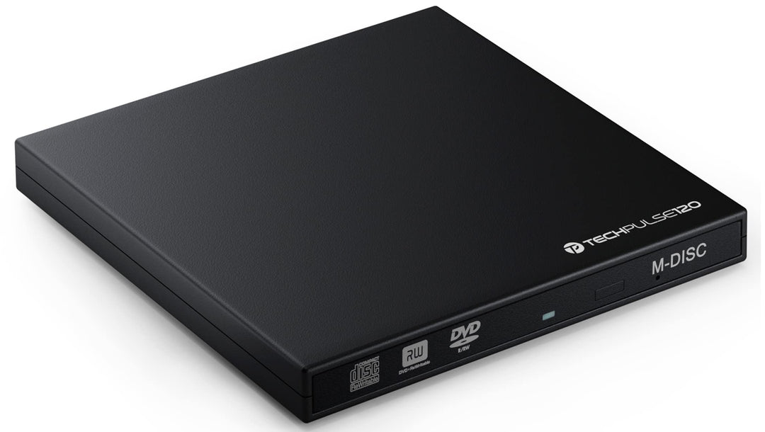 techPulse120 externer USB 3.0 DVD CD M-Disc Brenner Burner Laufwerk Slim SuperDrive DVDRW CDRW ROM f