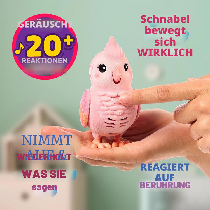 Little Live Pets My Really Real Bird & Cage – Rosie, Interaktives, realistisches Vögelchen, Über 20
