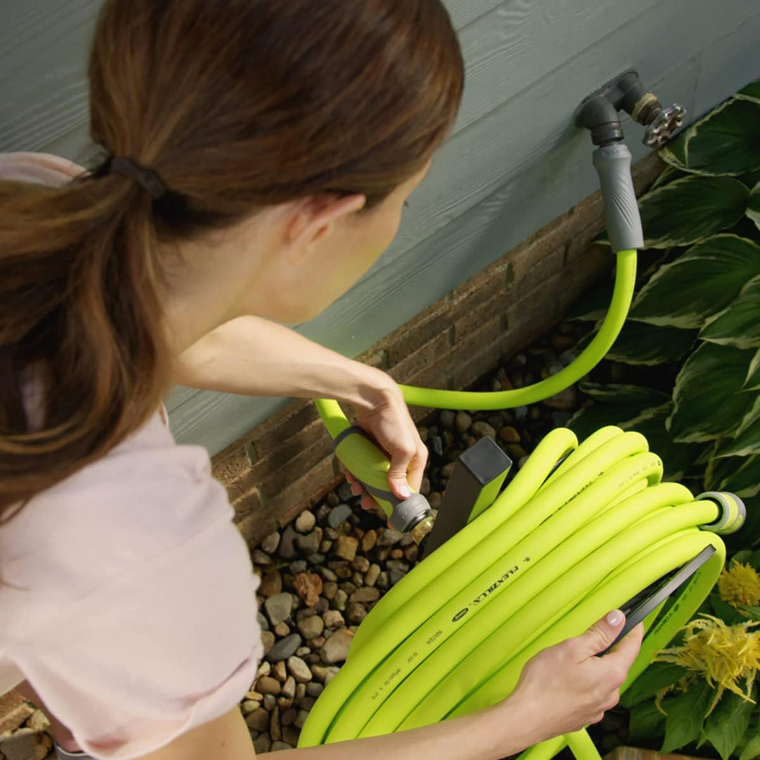 Flexzilla ZillaGreen HFZG510YWS-E Gartenschlauch mit Drehgriff, 1,6 cm x 3 m, robust, leicht, trinkw