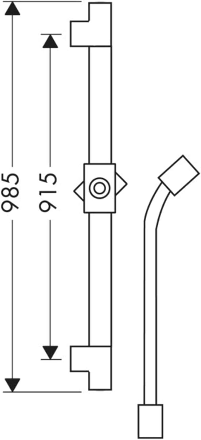 AXOR Starck Duschstange 0,90m mit Duschschlauch 1,60m, Chrom, Chrom