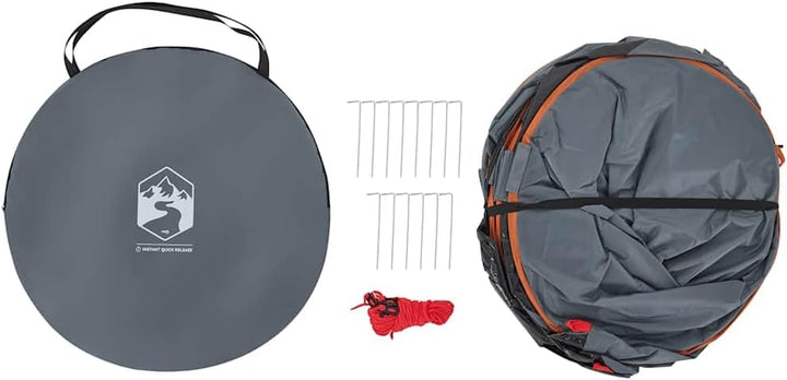 vidaXL Sichtschutzzelt Umkleidezelt Duschzelt Camping Zelt Pop-Up Wasserdicht Grau und Orange, Grau