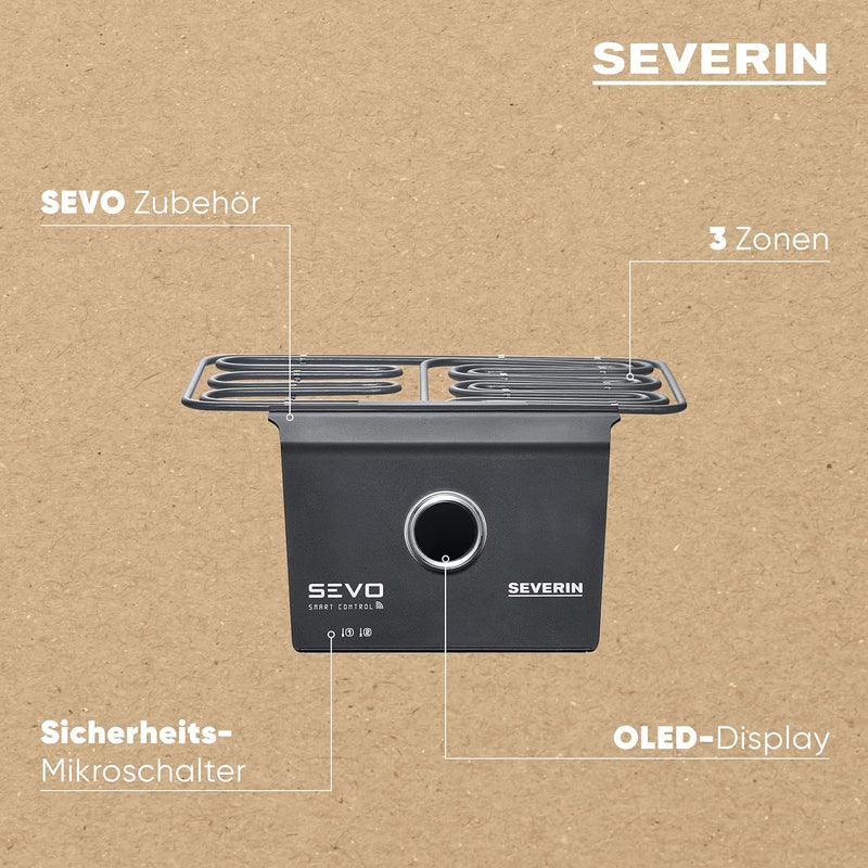 SEVERIN SEVO SMART CONTROL Upgrade Kit für SEVO Elektrogrill, smartes Grill-Modul mit App-Steuerung