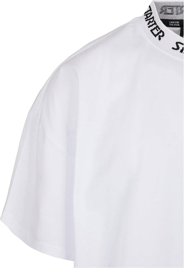 STARTER BLACK LABEL Herren Starter Jaquard Rib Tee, Weiss