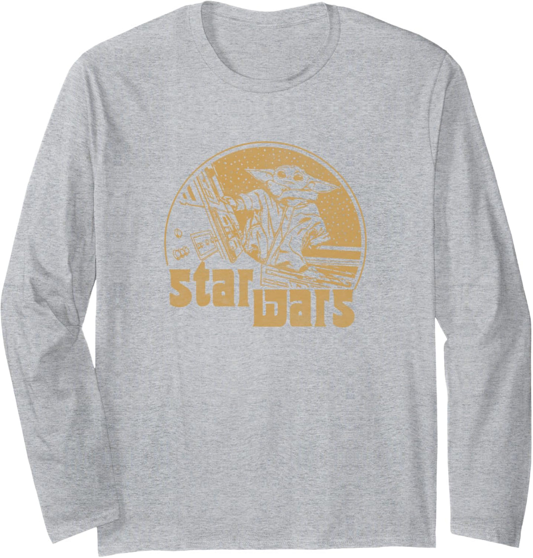 Star Wars The Mandalorian Child Outline Badge Langarmshirt