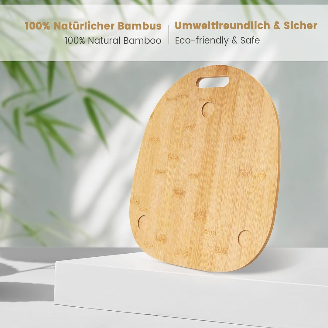 Siegvoll Gleitbrett für Thermomix TM6 TM5 aus Bambus, Schnelles Bewegen Rollbrett für Thermomix Vorw