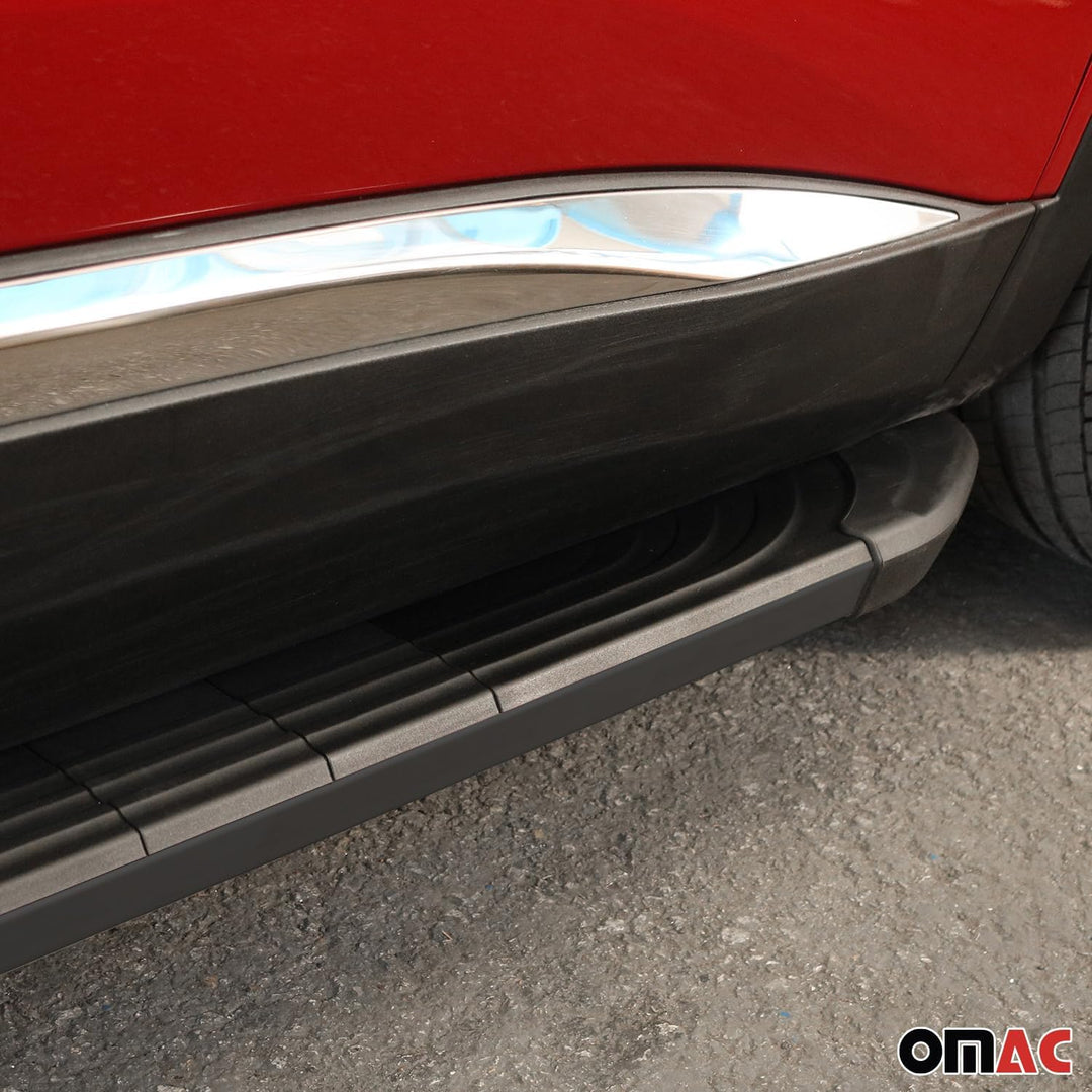 OMAC Trittbretter Seitenschweller kompatibel mit Range Rover Sport 2005-2013 Aluminium Schwarz APA /