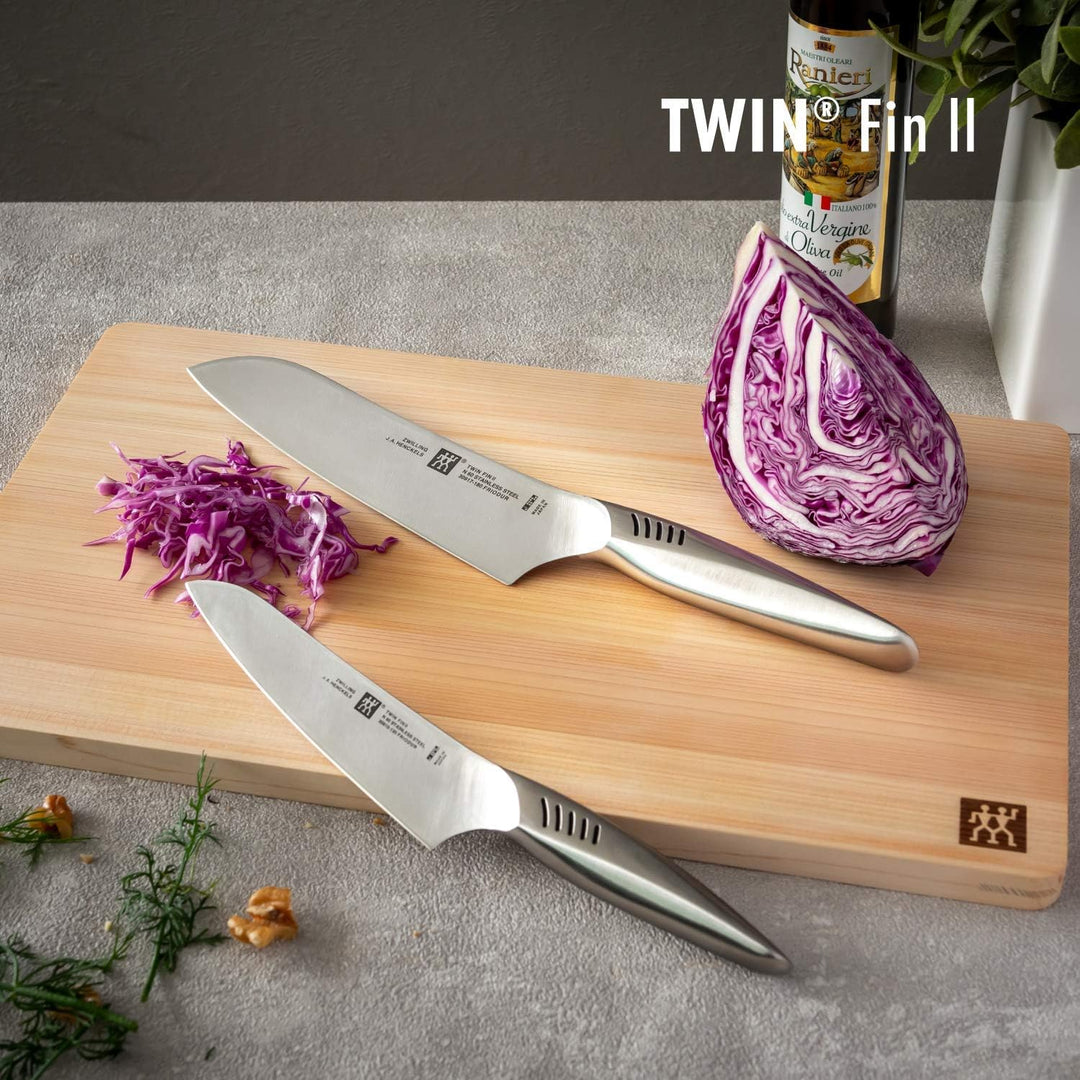 ZWILLING ZWILLING Twin Fin II Brotmesser, 20 cm, Rostfreier N60-Edelstahl, Griff im Kiemendesign, Si