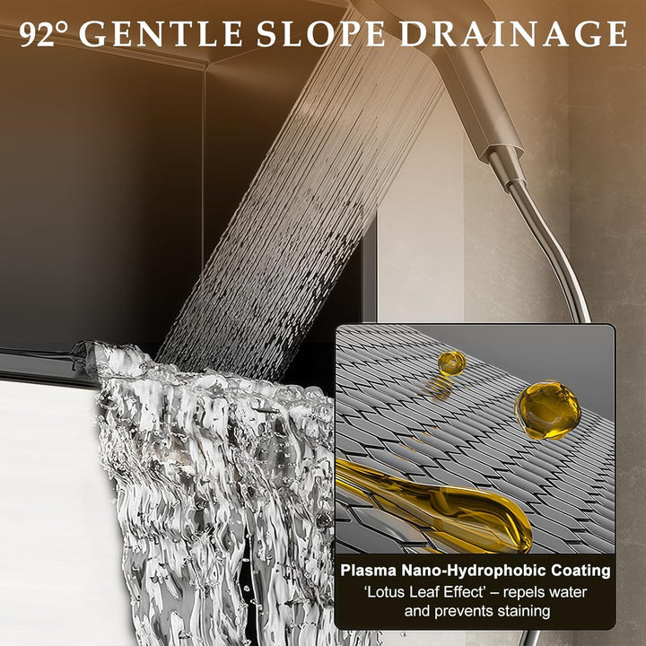 Wandnische Dusche 304 Edelstahl 60x20x15cm Badezimmer Lagerung Nische,Eingebettete Duschnische Doppe