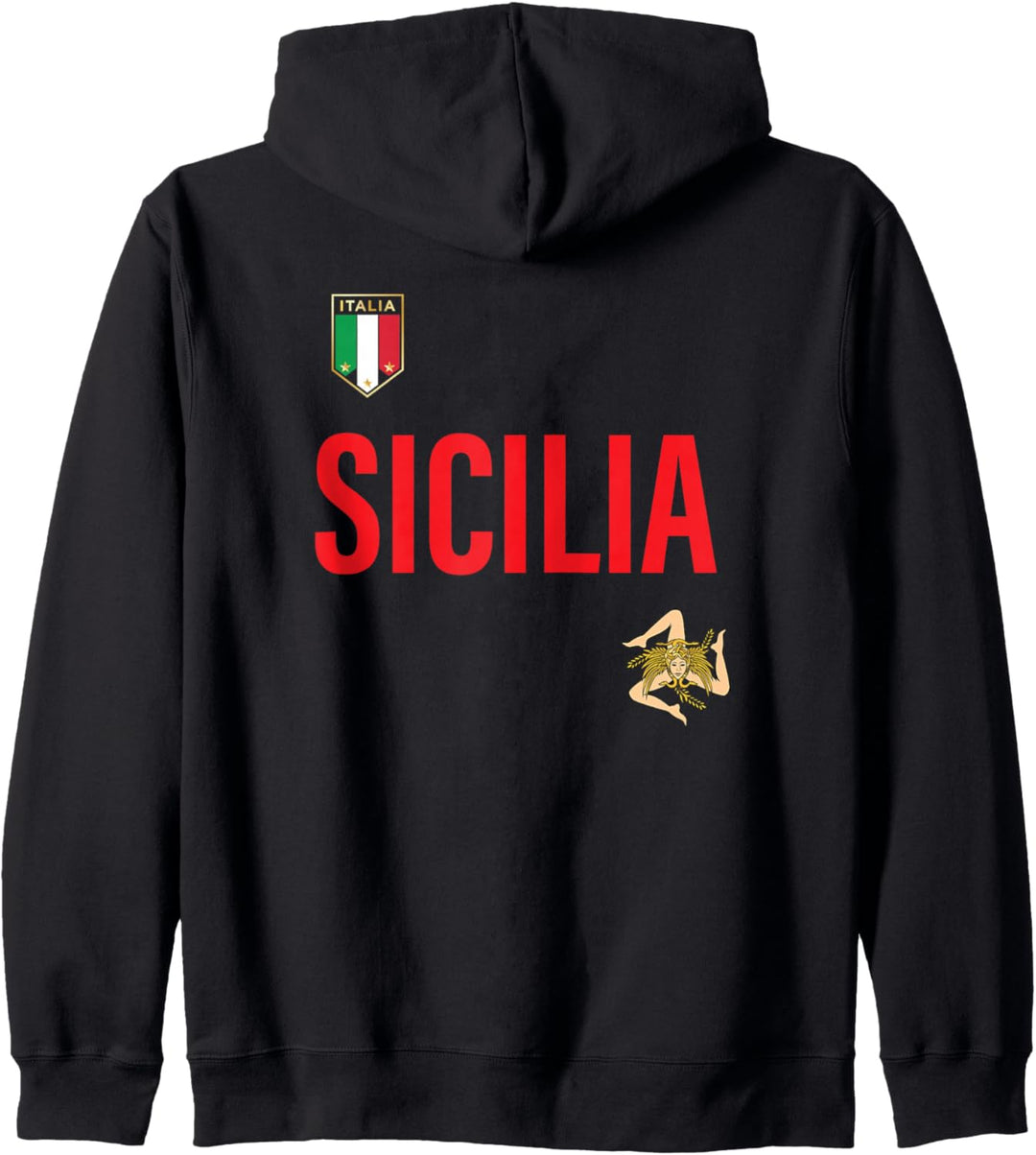 Team Sizilien Stil mit Trinacria und Italia Schild Kapuzenjacke