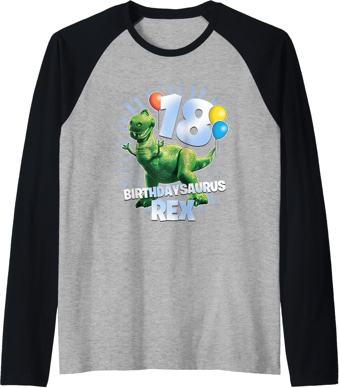 Disney Pixar Toy Story Birthdaysaurus Rex 18th Birthday Raglan