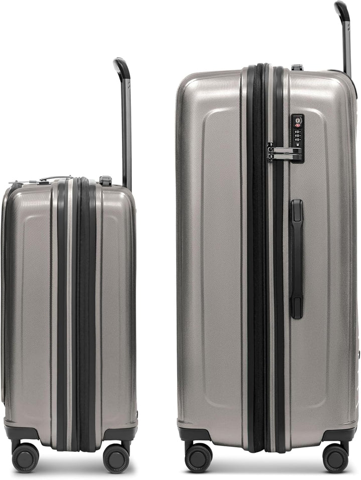 REDOLZ Hartschalen Koffer-Set-2-teilig | S Trolley 40 x 23 x 55 cm mit Laptopfach - 3,2 kg + L Troll