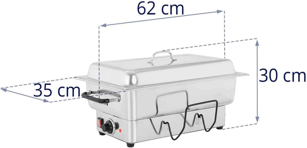 Royal Catering RCCD-1/1-100-ES-E Chafing Dish Warmhaltebehälter Speisewärmer Elektrisch (1600 W, 30-