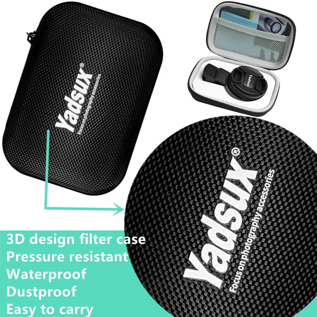 52mm Variabler ND2-ND400 Filter für Smartphone, schwarz, mehrschichtiges optisches Glas, wasserdicht