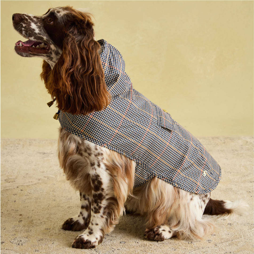 Rosewood x Joules Henson Check Packaway Jacke für Hunde, Grösse M, waschbar, leicht und tragbar, was