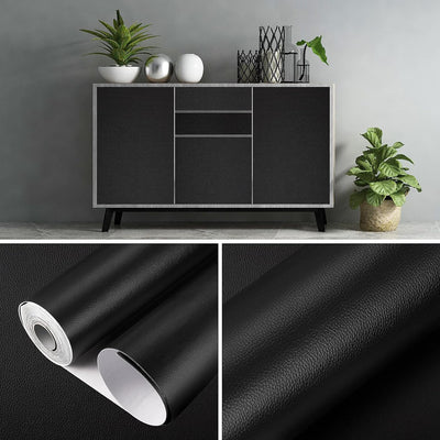 GELAISI Kunstleder Selbstklebend 60*200cm Schwarz Leder Patch Kit Selbstklebende Lederflicken,Ledero