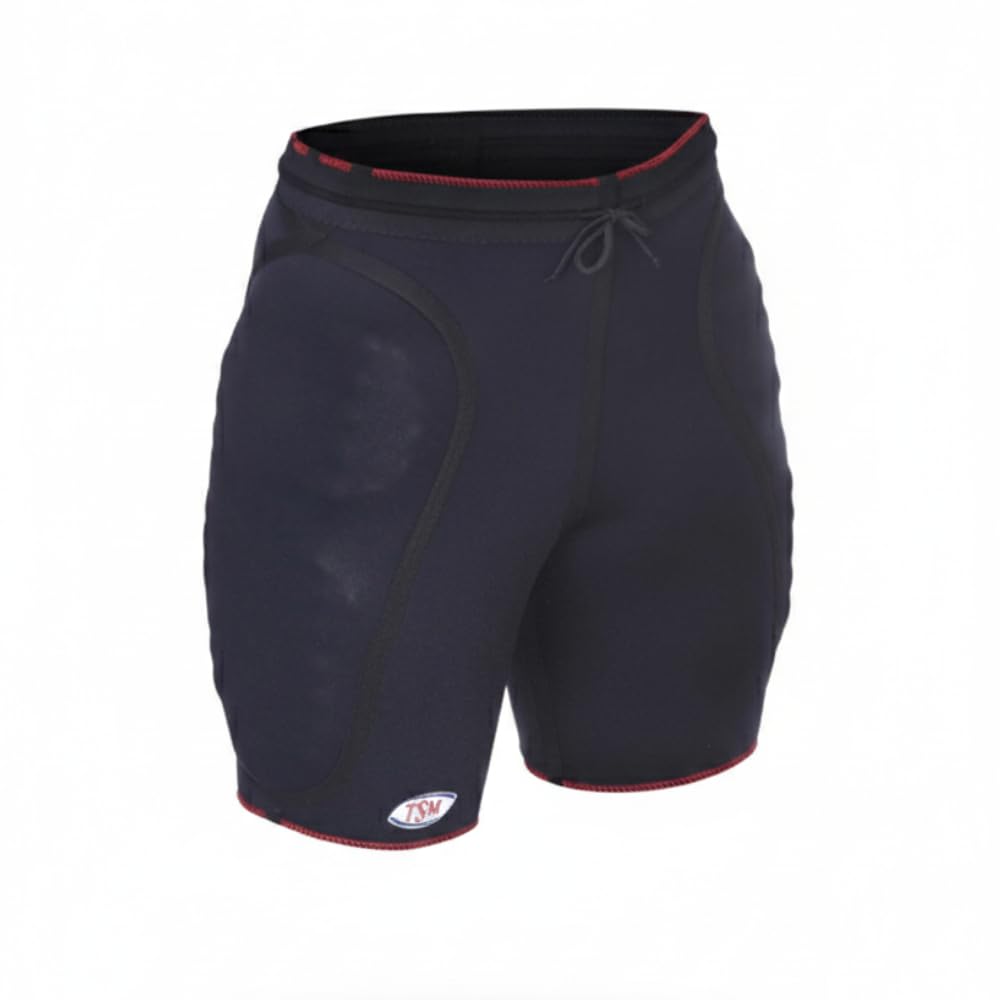TSM Torwarthose aktiv 2190 Hüftpolsterhose Thermohose Shorts Hose dunkelblau/rot XL Schwarz, XL Schw