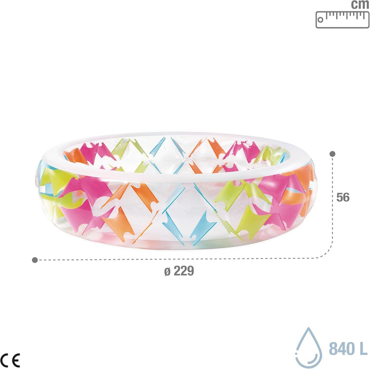 Intex Aufblasbare Pool bunt Pinwheel Pool color 229x152x56 cm Mehrfarbig, Mehrfarbig