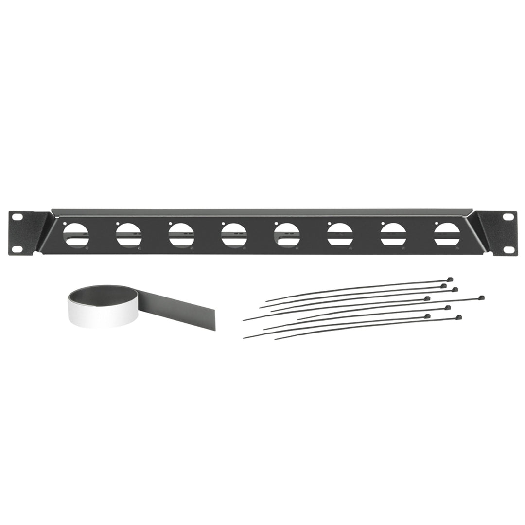 Adam Hall 19'' Parts Parts 872230 - gewinkelte Rackblende für 8x D-TYPE Buchsen 48.26 cm(19 Zoll)