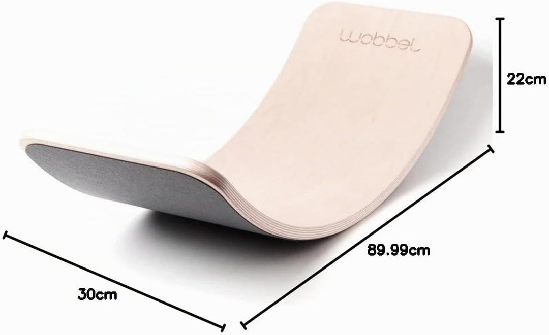 Wobbel Balanceboard transparent lackiert Mouse grau yogaboard
