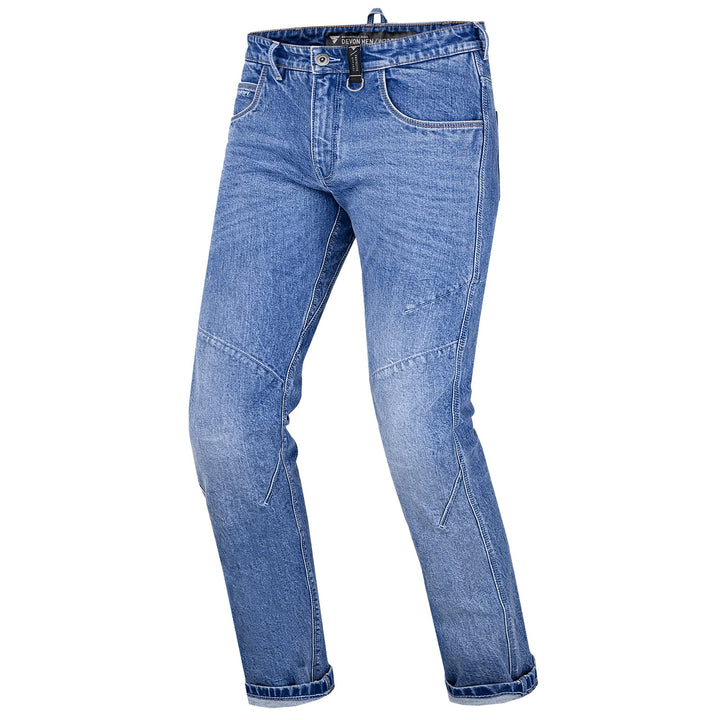 SHIMA DEVON Motorradjeans - Belüftete Elastische Slim Fit Biker Motorradhose mit FiberQL-Verstärkung