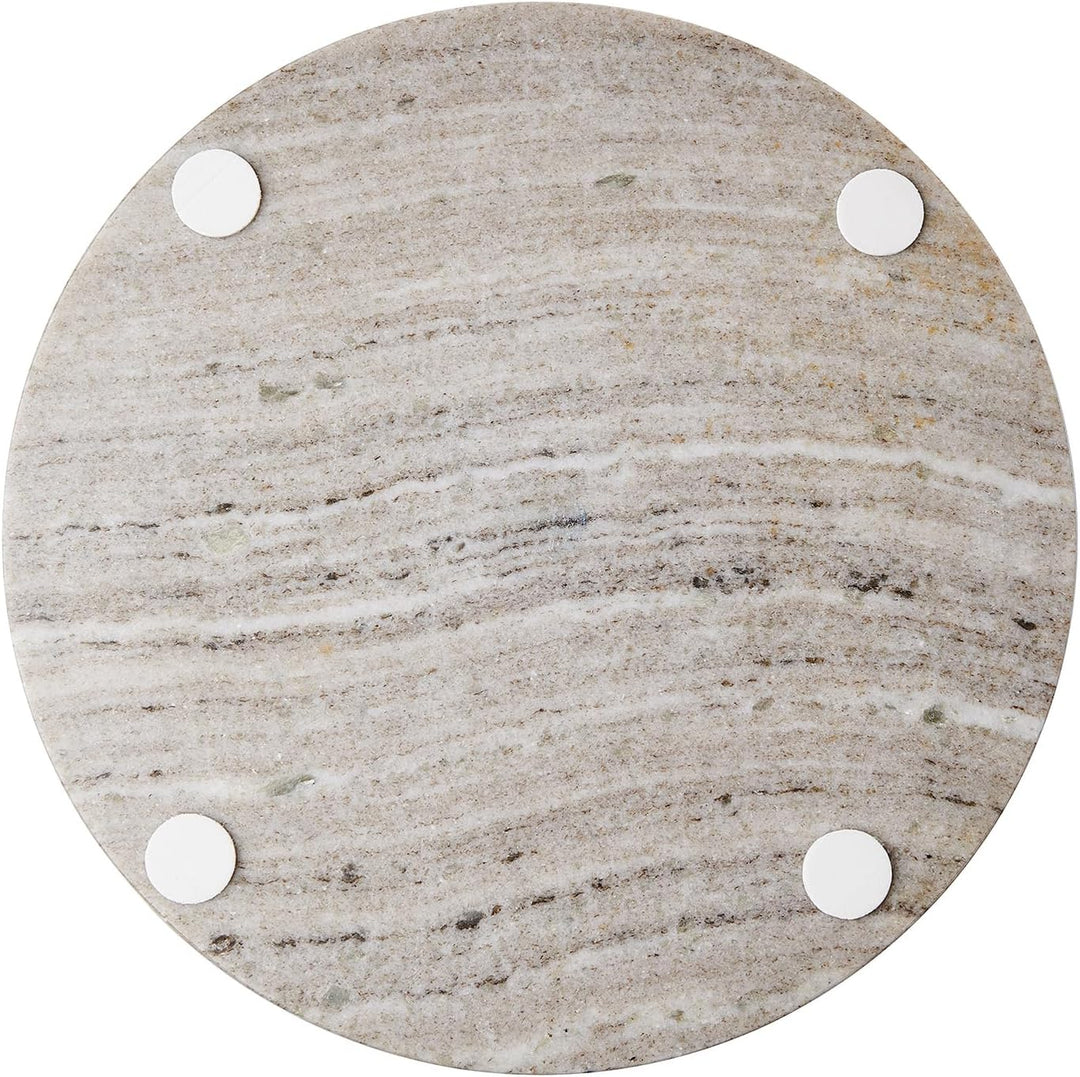 BUTLERS Marmorplatte rund 30cm -MARBLE- moderne Tischdeko & Unterteller | ideal als Servierbrett, Ke