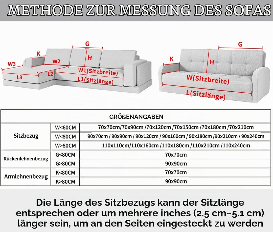 IMSGVIFO Sofa Sitzkissenbezug, Sofa Sitzkissenbezug Stretch, Elastischer Kissenbezüge, Husse Überzug