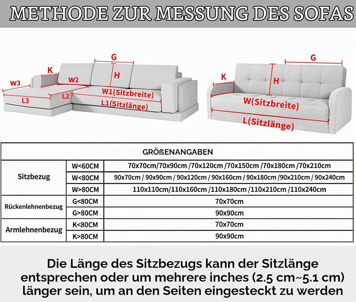 IMSGVIFO Sofa Sitzkissenbezug, Sofa Sitzkissenbezug Stretch, Elastischer Kissenbezüge, Husse Überzug