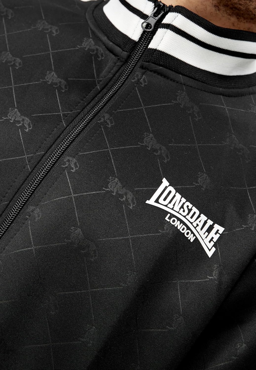 Lonsdale Herren Ashwell Trainingsanzug, Black/White