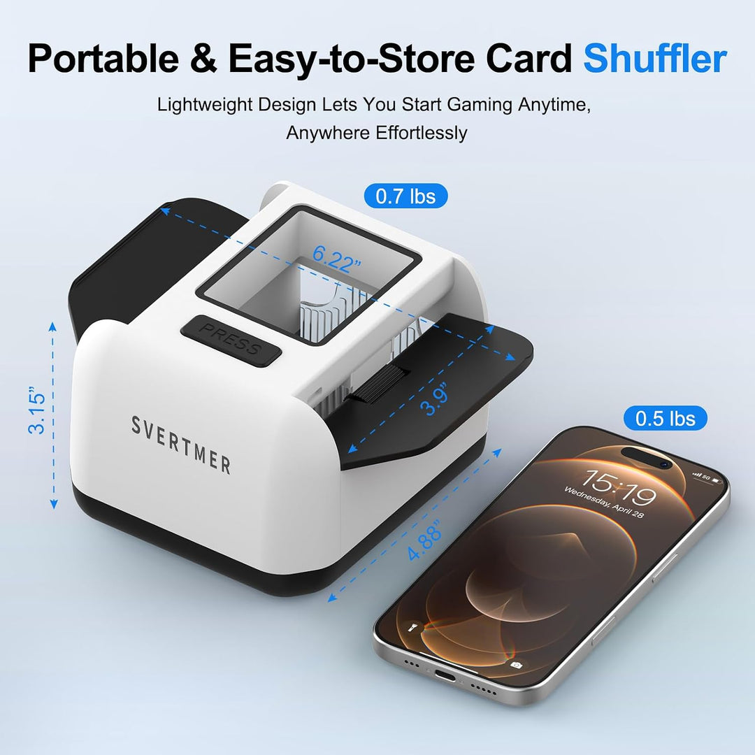 Automatic Card Shuffler|1-2 Deck Electric Card Shuffle Machine|Portable Rechargeable Batteries|for o