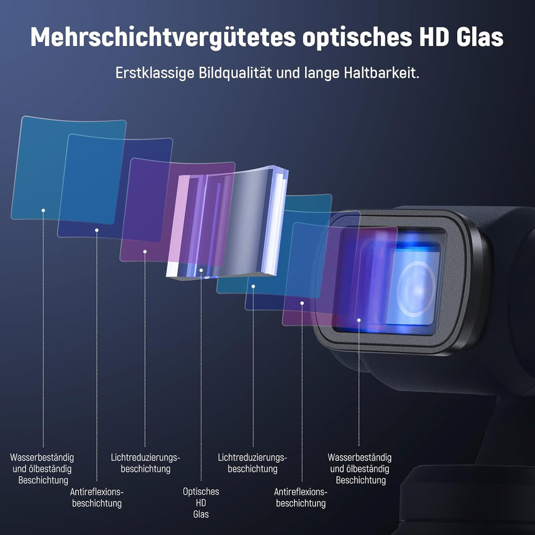 NEEWER Anamorphisches Objektiv, Blau, 1,2 x, kompatibel mit DJI Osmo Pocket 3 und Creator Combo, Kin