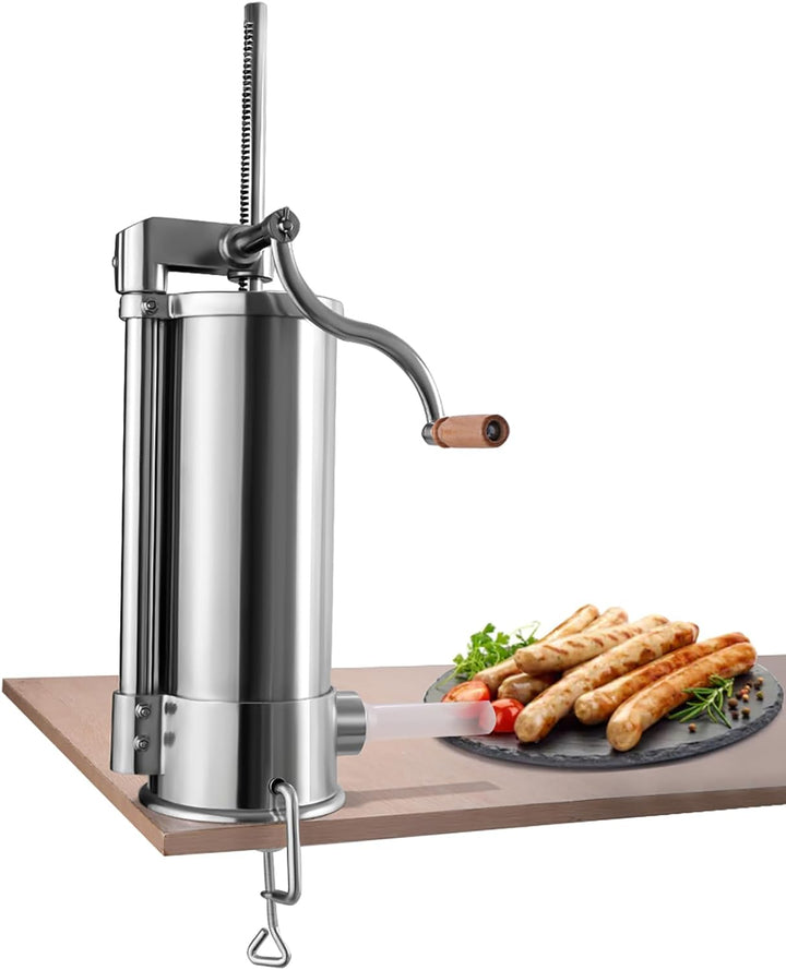 COSTWAY 1,5L / 3L / 3,6L / 6L Wurstfüller manuell, Wurstmaschine aus Edelstahl, Wurstfüllmaschine si