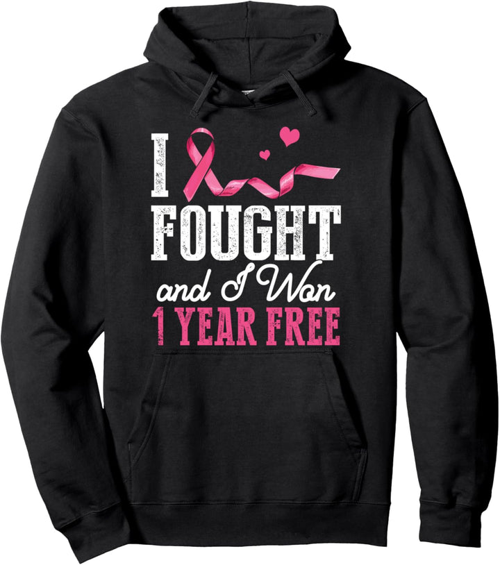 Brustkrebs-freies Geschenk für 1 Jahr Brustkrebs Pullover Hoodie